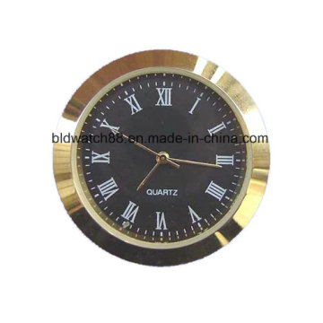 Reloj de inserto de metal pequeño plateado oro 27 mm
